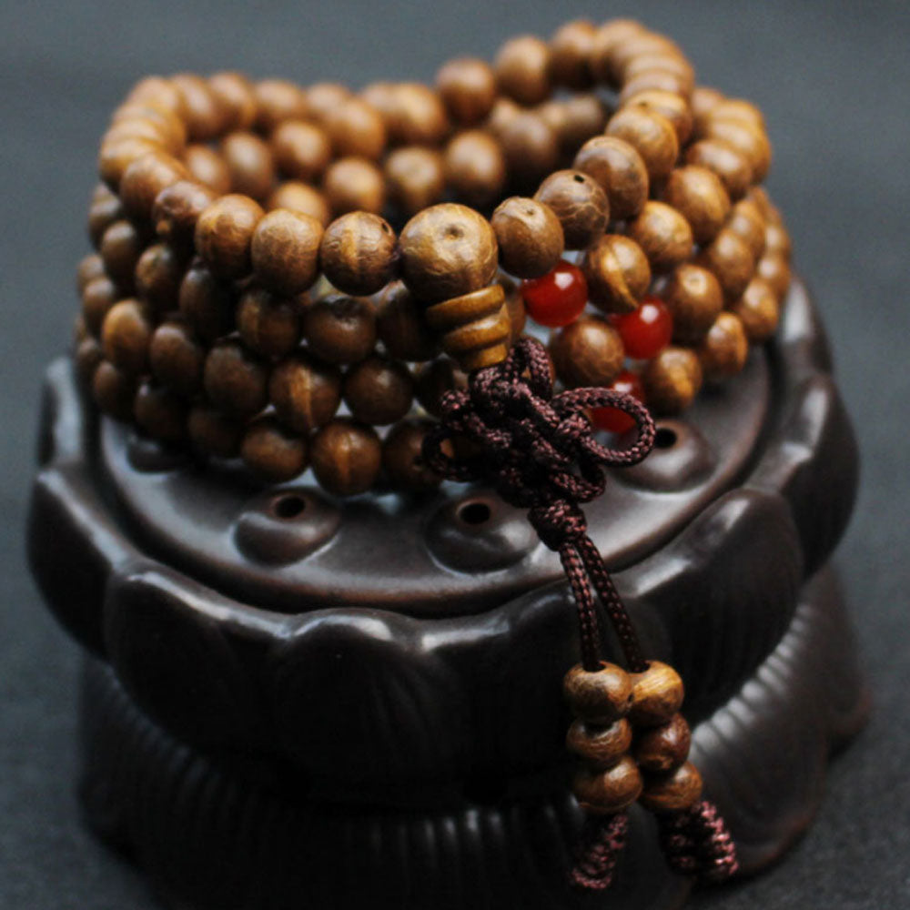 Wholesale Natural 108 mala prayer Woodfish fruit Bodhi bead wood bangle Bracelet Wood Meditation bracelet Buddhist for men