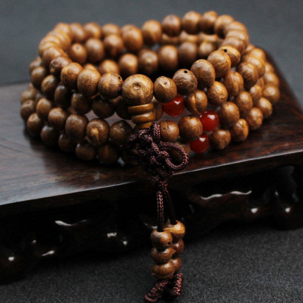 Wholesale Natural 108 mala prayer Woodfish fruit Bodhi bead wood bangle Bracelet Wood Meditation bracelet Buddhist for men