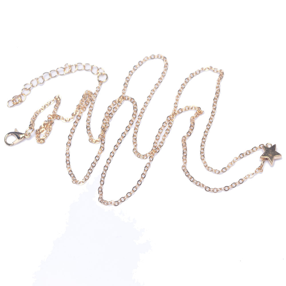 wholesale body jewelry sex belly chain alloy little star charm gold and silver colors 80cm long