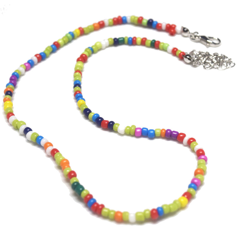 popular handmade summer hawaii colorful boho shot glass bead choker necklace rich colors women friendship necklace jewelry