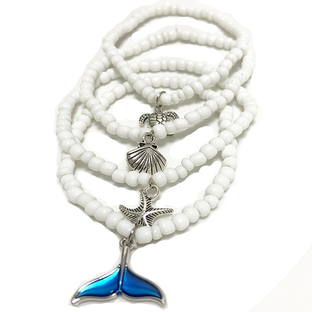 custom bohemian colorful elastic vacation sea beach surfing turtle seashell maermaid conch shell bracelet jewelry bracelets