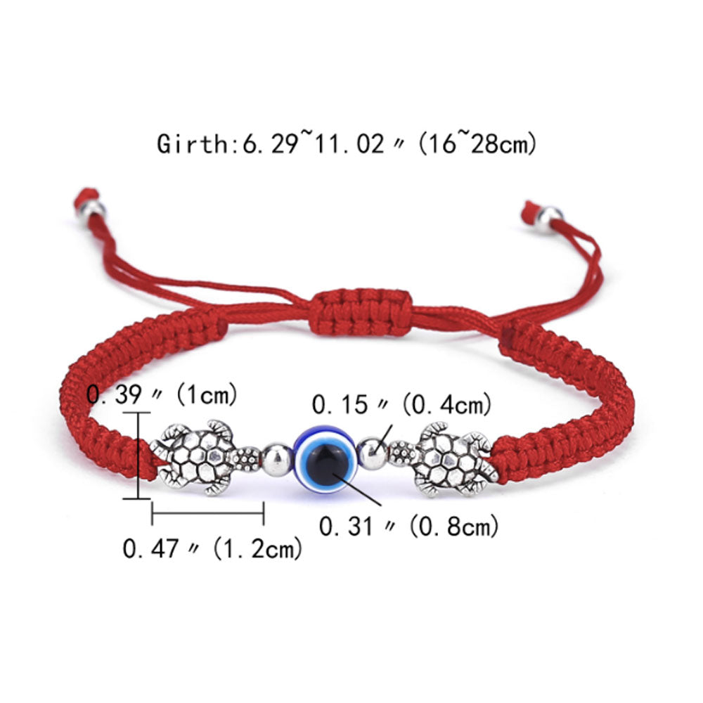 men's fashion handmade d-evil eye hamsa hand elephant bracelet adjustable lucky red black blue string rope woven bracelet