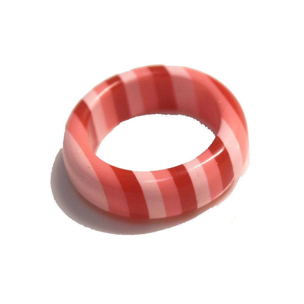 Korean style punk design plastic acrylic resin rainbow color finger ring women kids rings jewelry unisex