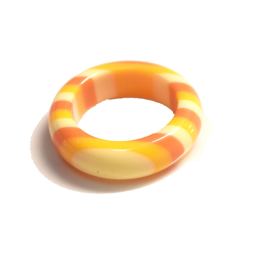 Korean style punk design plastic acrylic resin rainbow color finger ring women kids rings jewelry unisex