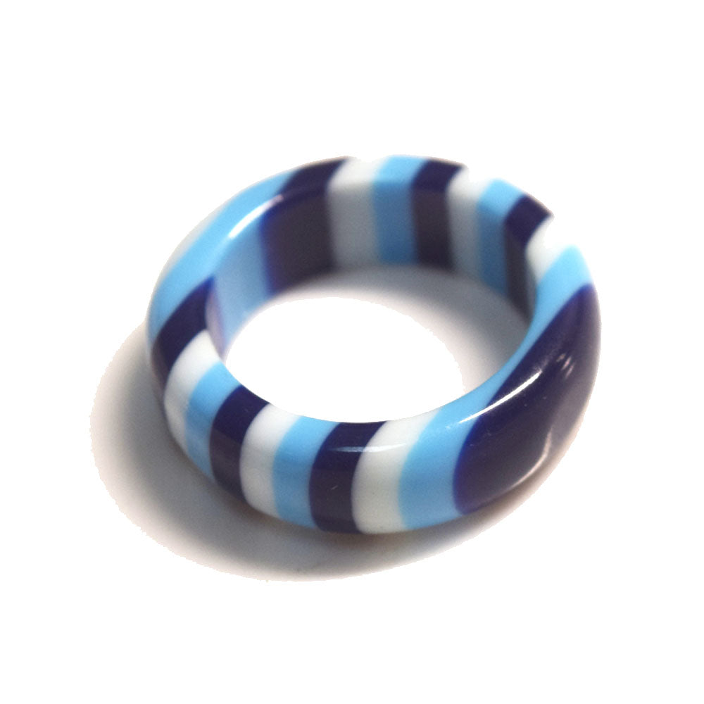 Korean style punk design plastic acrylic resin rainbow color finger ring women kids rings jewelry unisex
