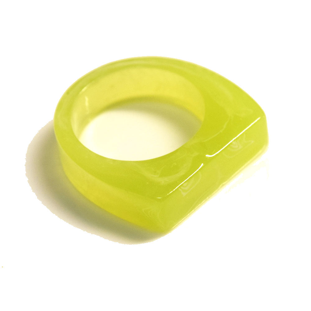 Korean style Classic punk design plastic acrylic resin finger ring women kids rings jewelry unisex