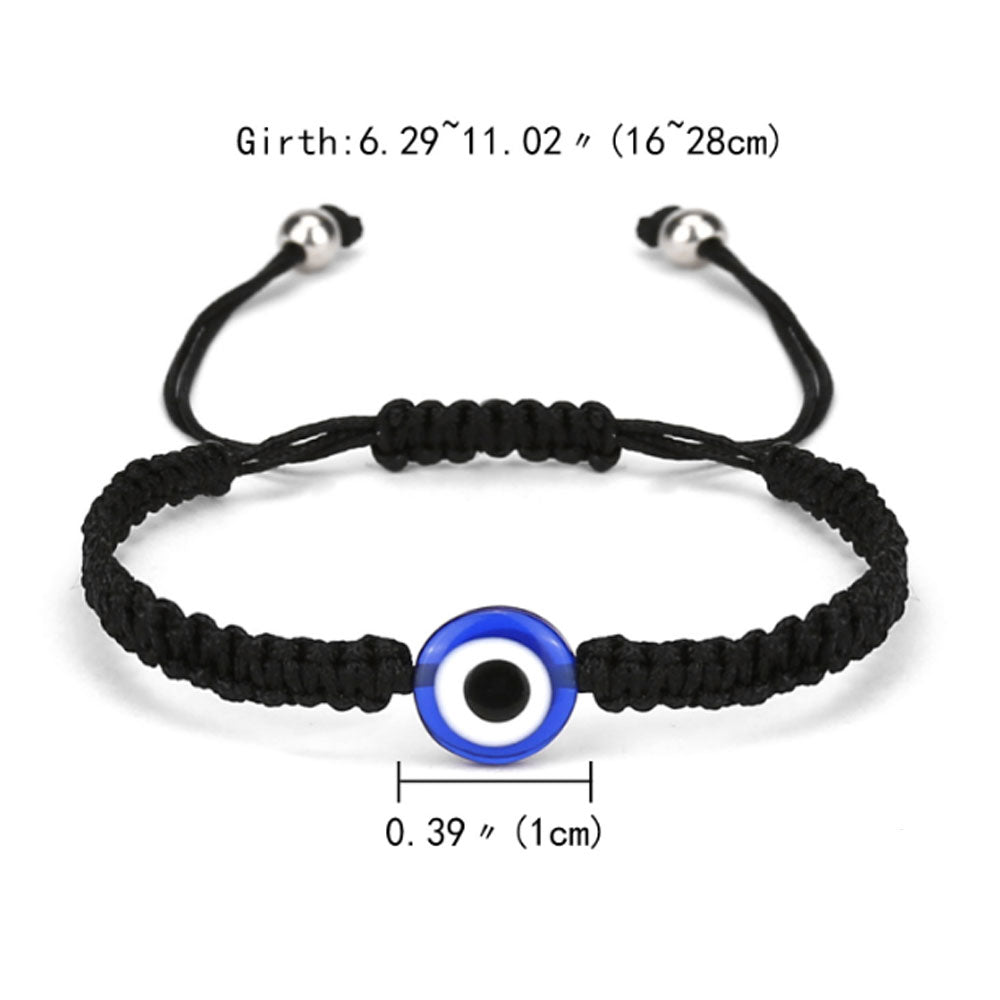 men's fashion handmade d-evil eye hamsa hand elephant bracelet adjustable lucky red black blue string rope woven bracelet