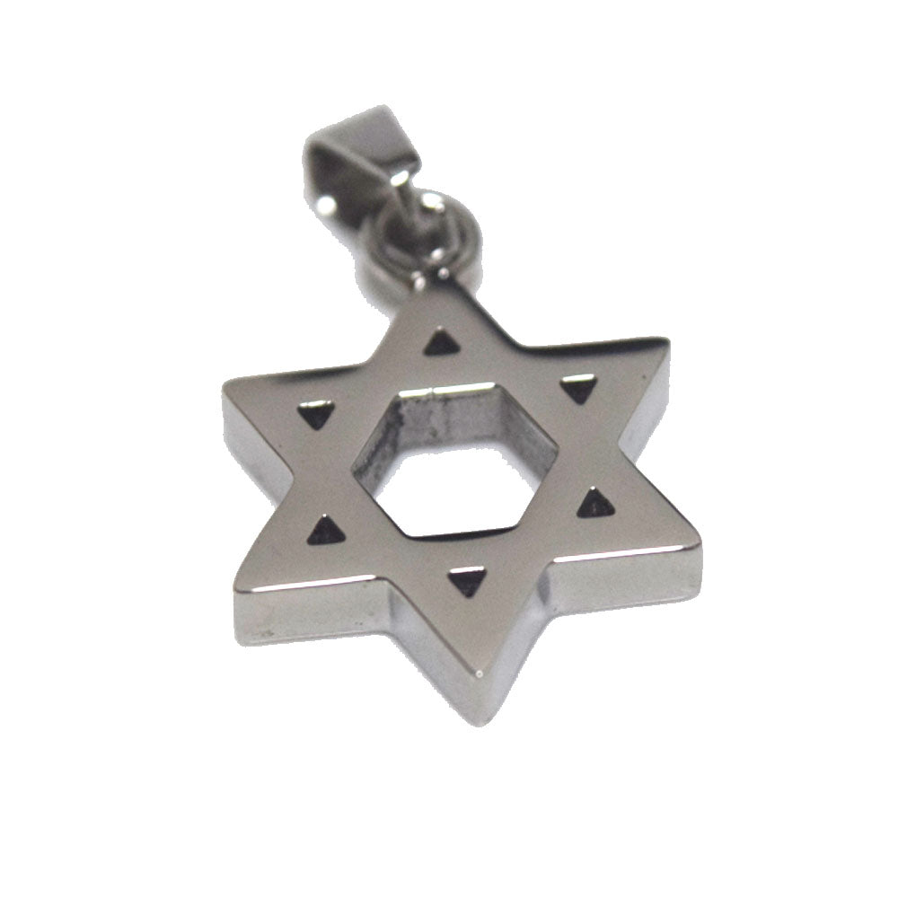 menorah david's stainless steel fashion trendy men's Jewish Star of David pendant necklace jewelry men and women