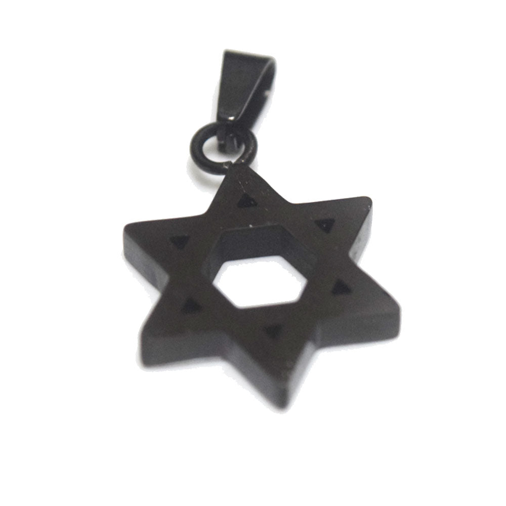menorah david's stainless steel fashion trendy men's Jewish Star of David pendant necklace jewelry men and women