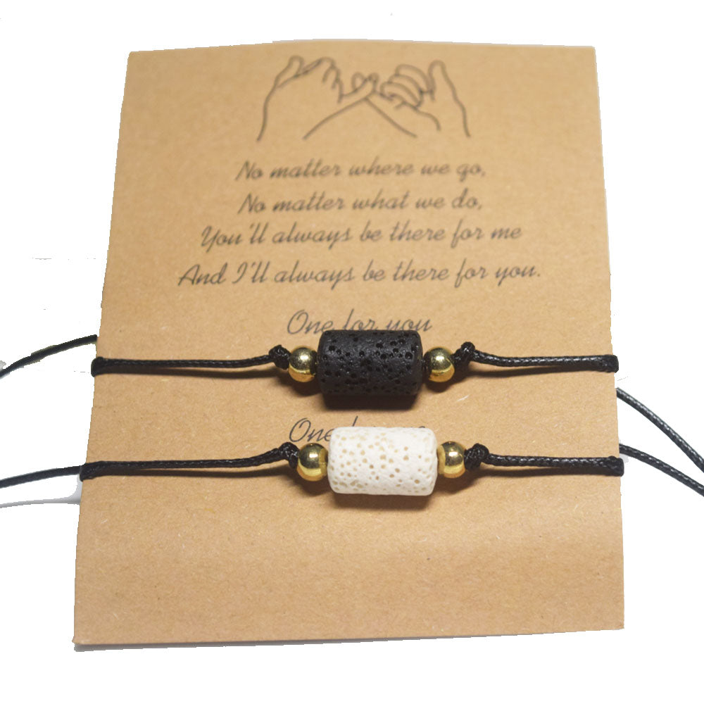 handmade bohemian string rope cord braided woven make a wish bracelet friendship morse cod lucky bracelets jewelry set