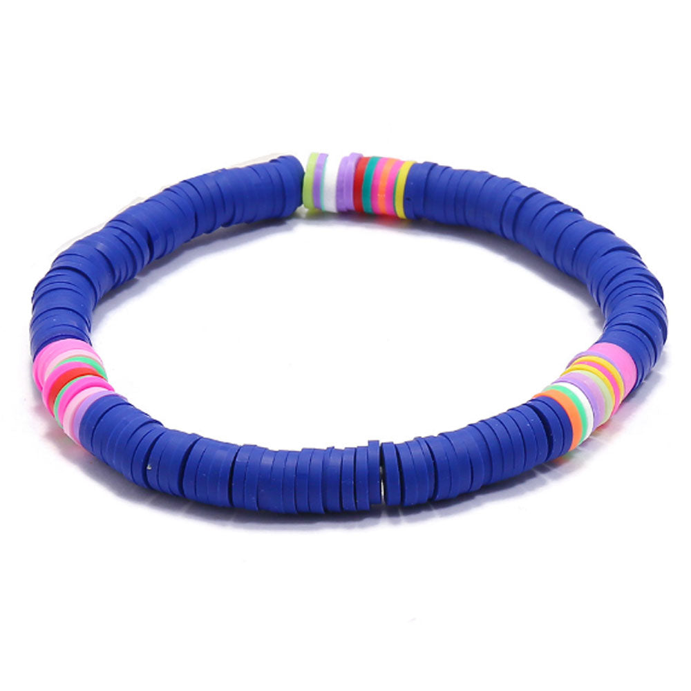 handmade fashion soft polymer clay disc bead bracelet jewelry