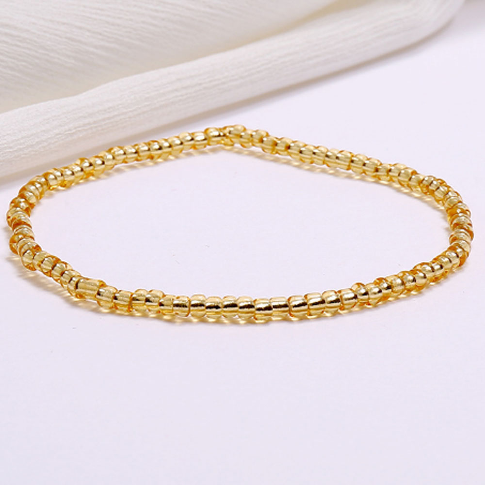 wholesale elastic cord glass bead african beaded anklets jewelry