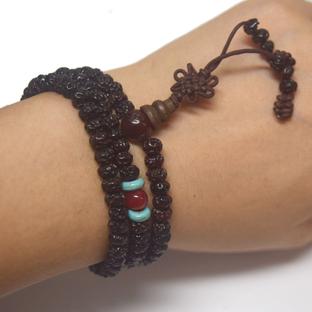 men's accessories ruyi Bodhi seeds 108 mala prayer beads Buddhist woven bracelet buddha Meditation fashion jewelry