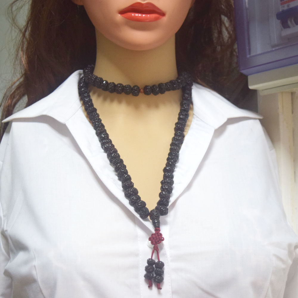 Wholesale Unisex Natural 108 12mm black ruyi bodhi seeds mala prayer beads bangle Bracelet Meditation Buddhist Jewelry for men