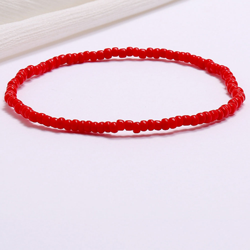 wholesale elastic cord glass bead african beaded anklets jewelry