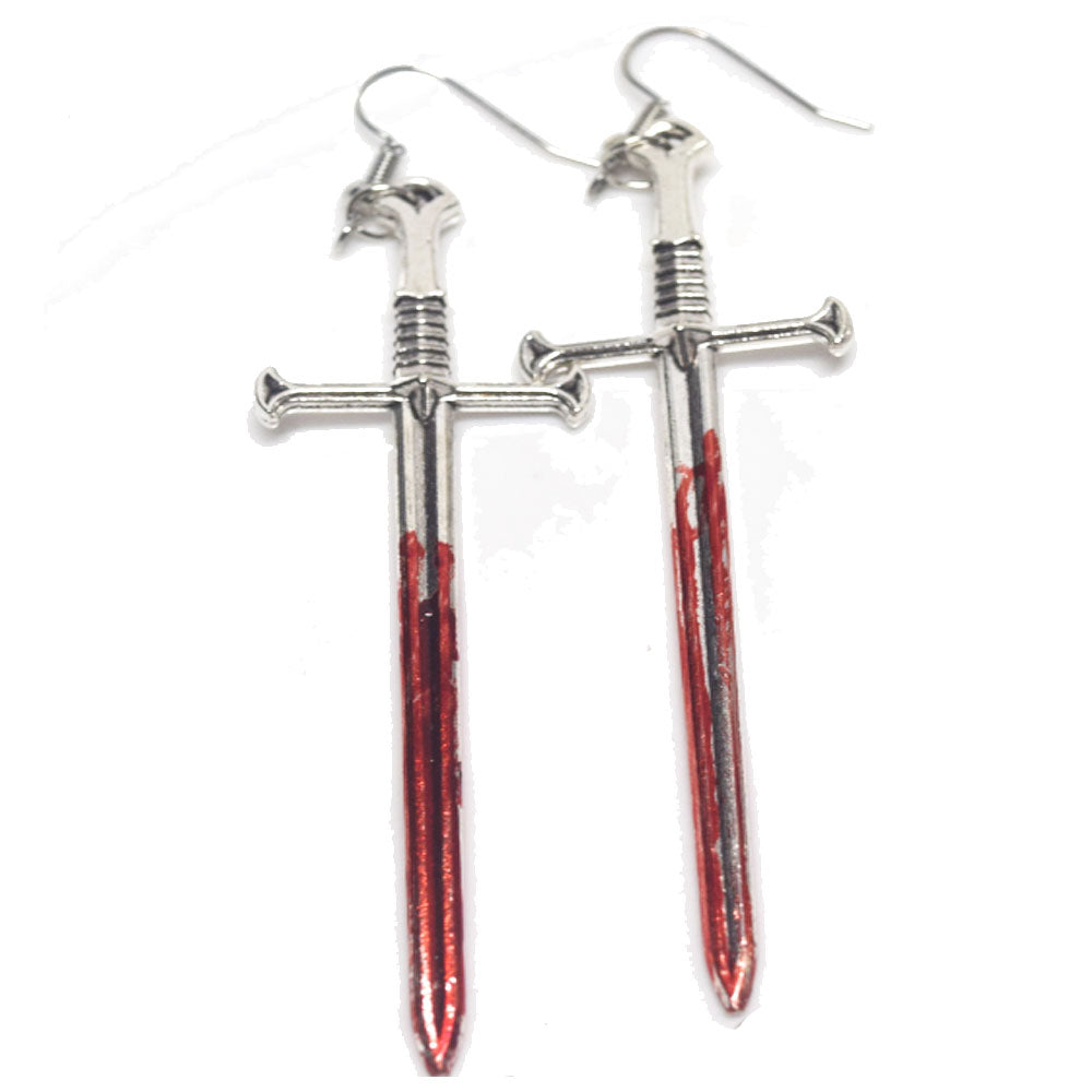 All Hallows' Day theme makeup party goth punk horrible frightened bloody earring jewelry earrings sublimation for women