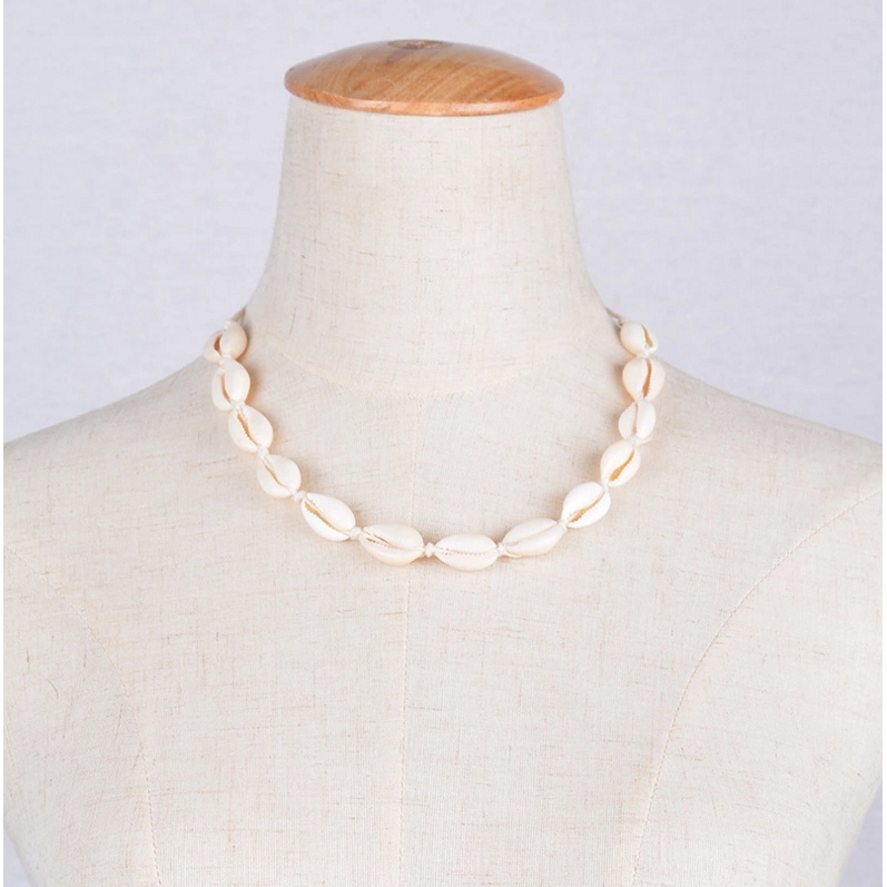 real white Sea Shell beads Woven Necklace 88.5CM long Choker Necklace jewelry for women