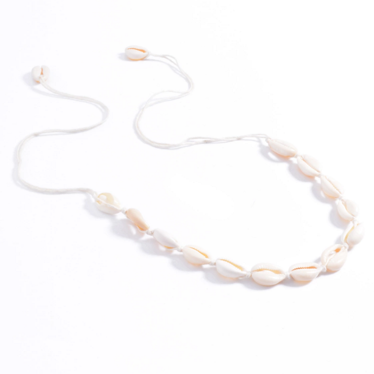 real white Sea Shell beads Woven Necklace 88.5CM long Choker Necklace jewelry for women
