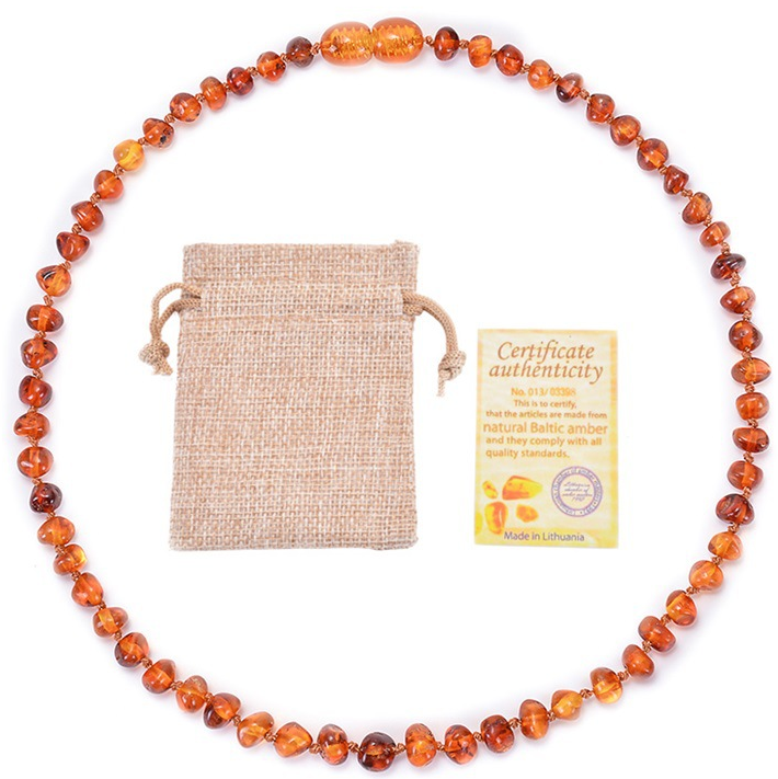 Kid Shinning Finish Real baltic Amber baby Necklace Teething Baby Jewelry Wholesale