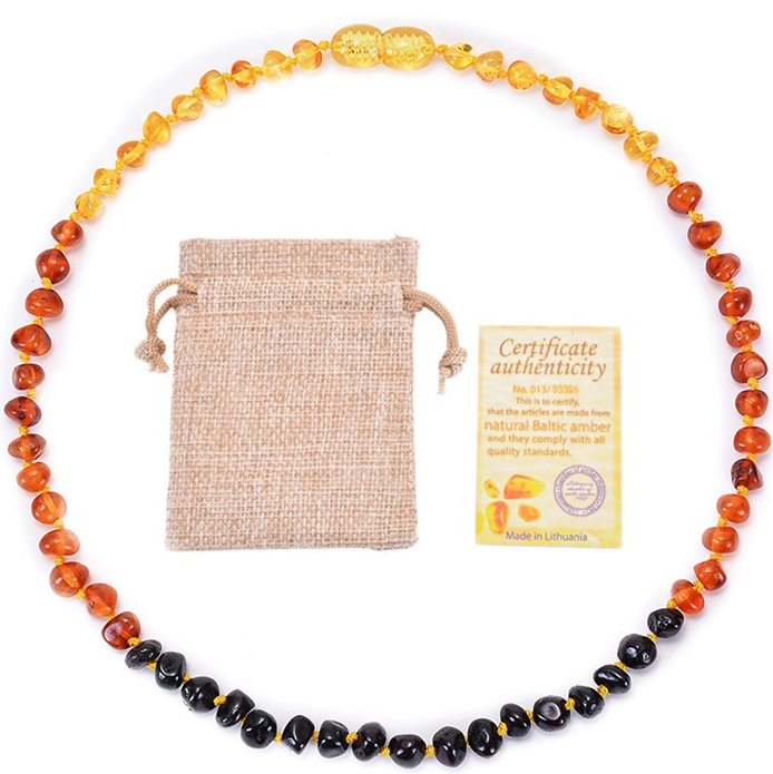 Kid Shinning Finish Real baltic Amber baby Necklace Teething Baby Jewelry Wholesale