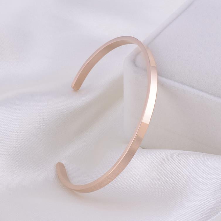 high polish 4mm wide Open metal cuff bracelet stainless steel blanks jewelry
