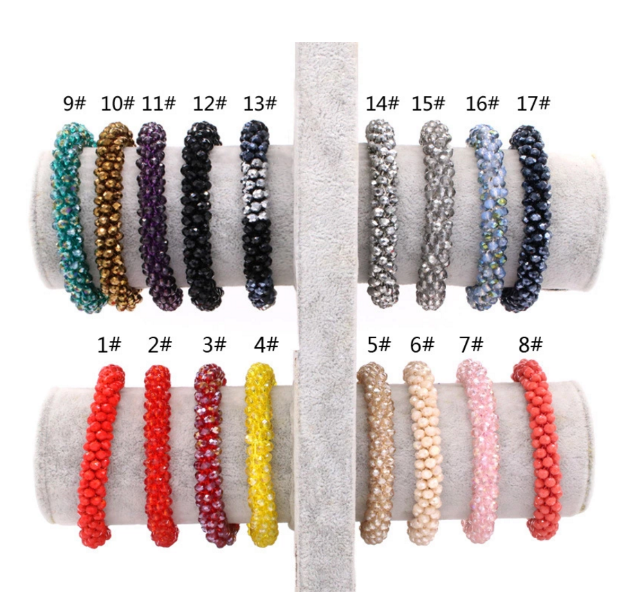 crystal rice seed beads weave nepal beaded bracelets wholesale 17 colors bracelet bangle jewelry 1cm wide handmade