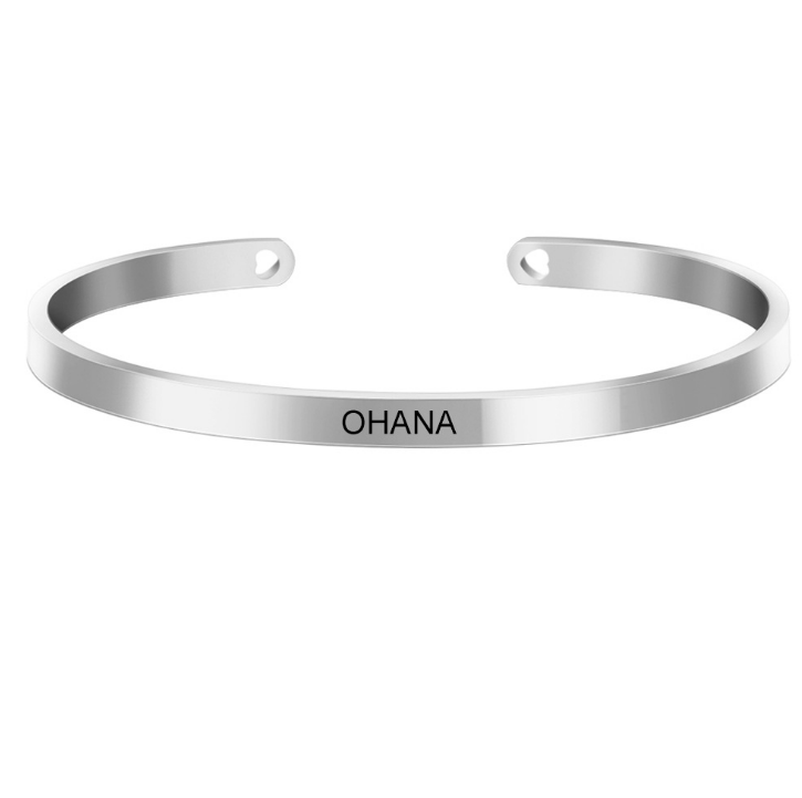 custom wholesale stainless steel open cuff engraving inspiration words bracelet jewelry women