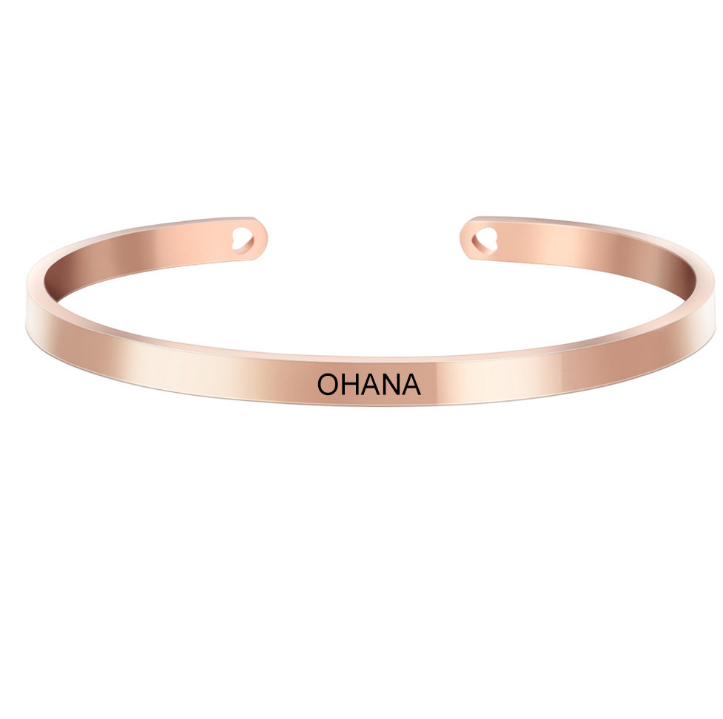 custom wholesale stainless steel open cuff engraving inspiration words bracelet jewelry women