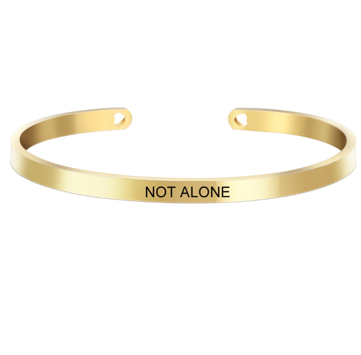 custom wholesale stainless steel open cuff engraving inspiration words bracelet jewelry women