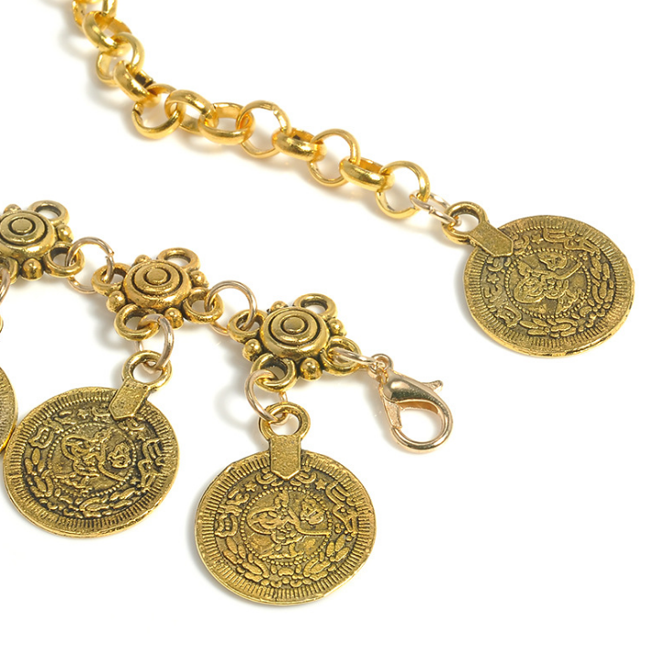 Fashion Alloy indian dance bell anklet Belly Dance Anklet 19+10CM Long