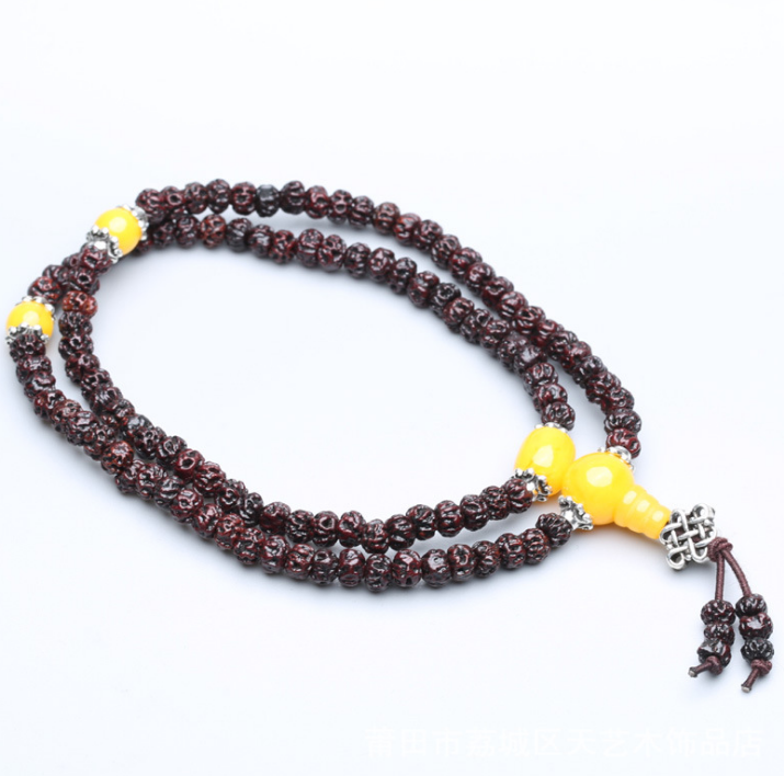Wholesale Handmade Ruyi rudraksha prayer 108 beads mala Yoga jewelry