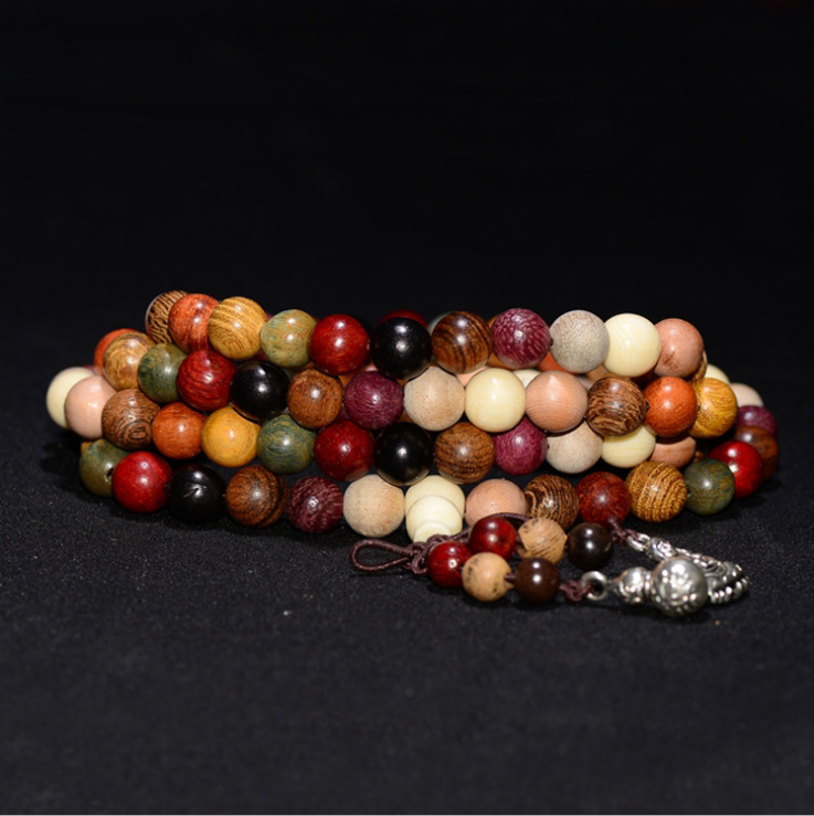 multi tibetan sandalwood prayer mala 108 beads wood bracelet jewelry