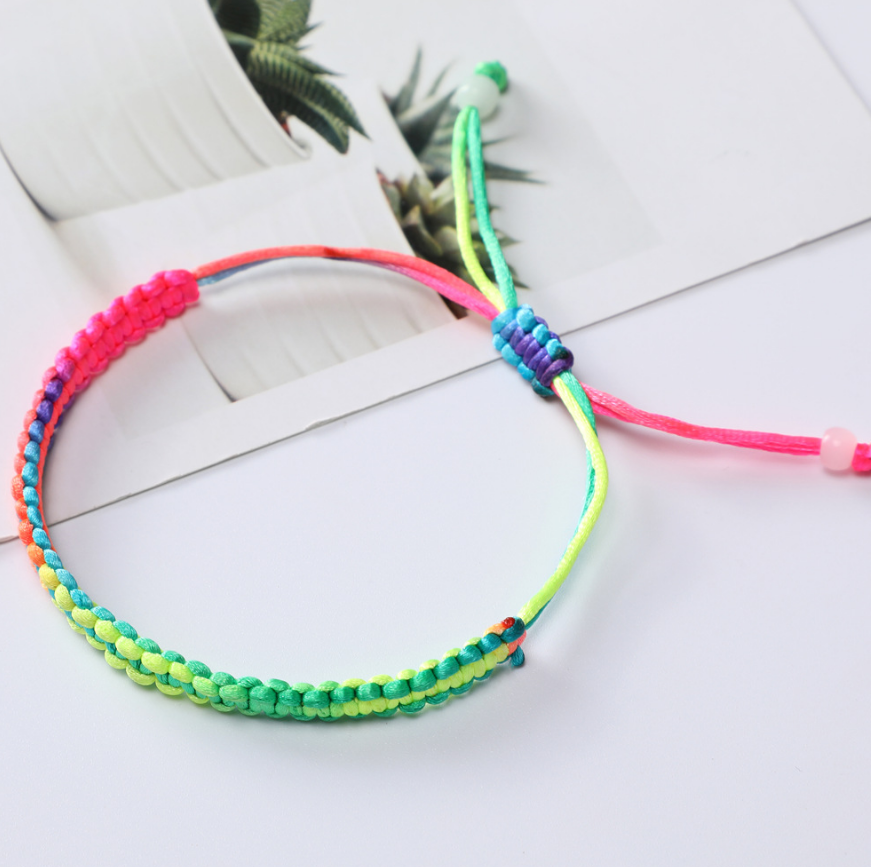 Men Adjustable Red string thread cord Rope woven braided good luck multi braided gift bracelet jewelry unisex