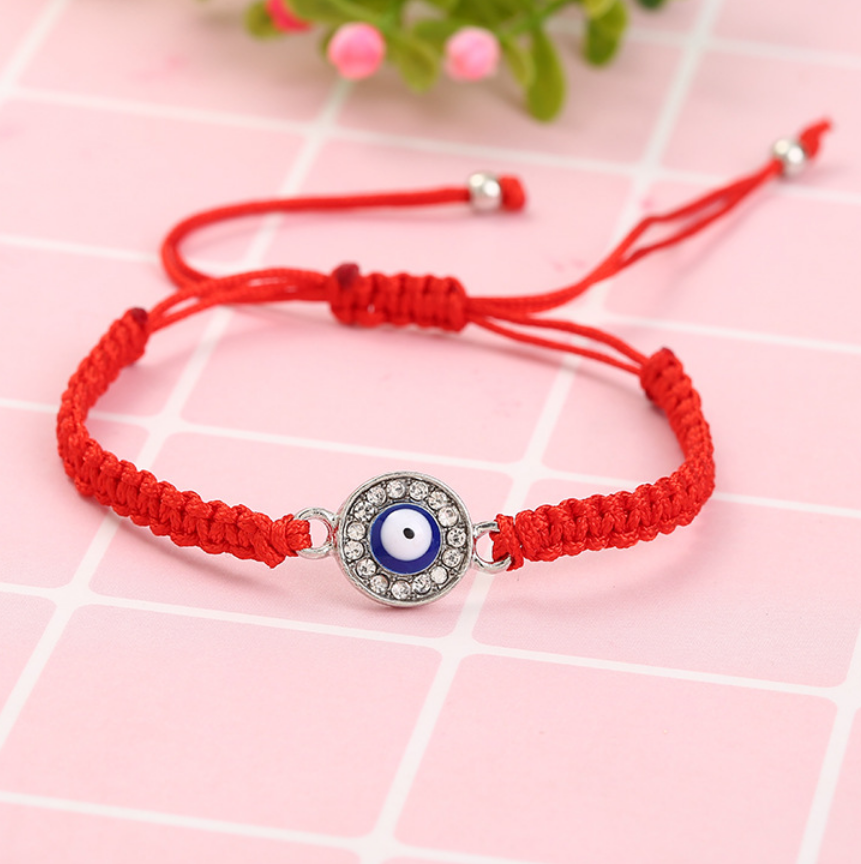 Adjustable good lucky Red rope cord string thread braided bracelet d-evil woven bracelet custom available