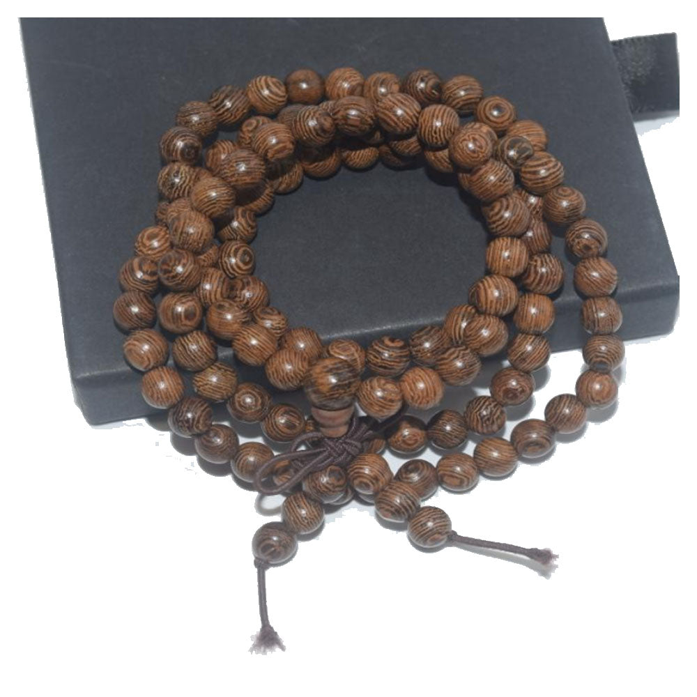 Unisex Natural Wenge 6mm 108 mala prayer beads Buddhist bead Necklace Bracelet Wood Meditation Rosary men fashion jewelry