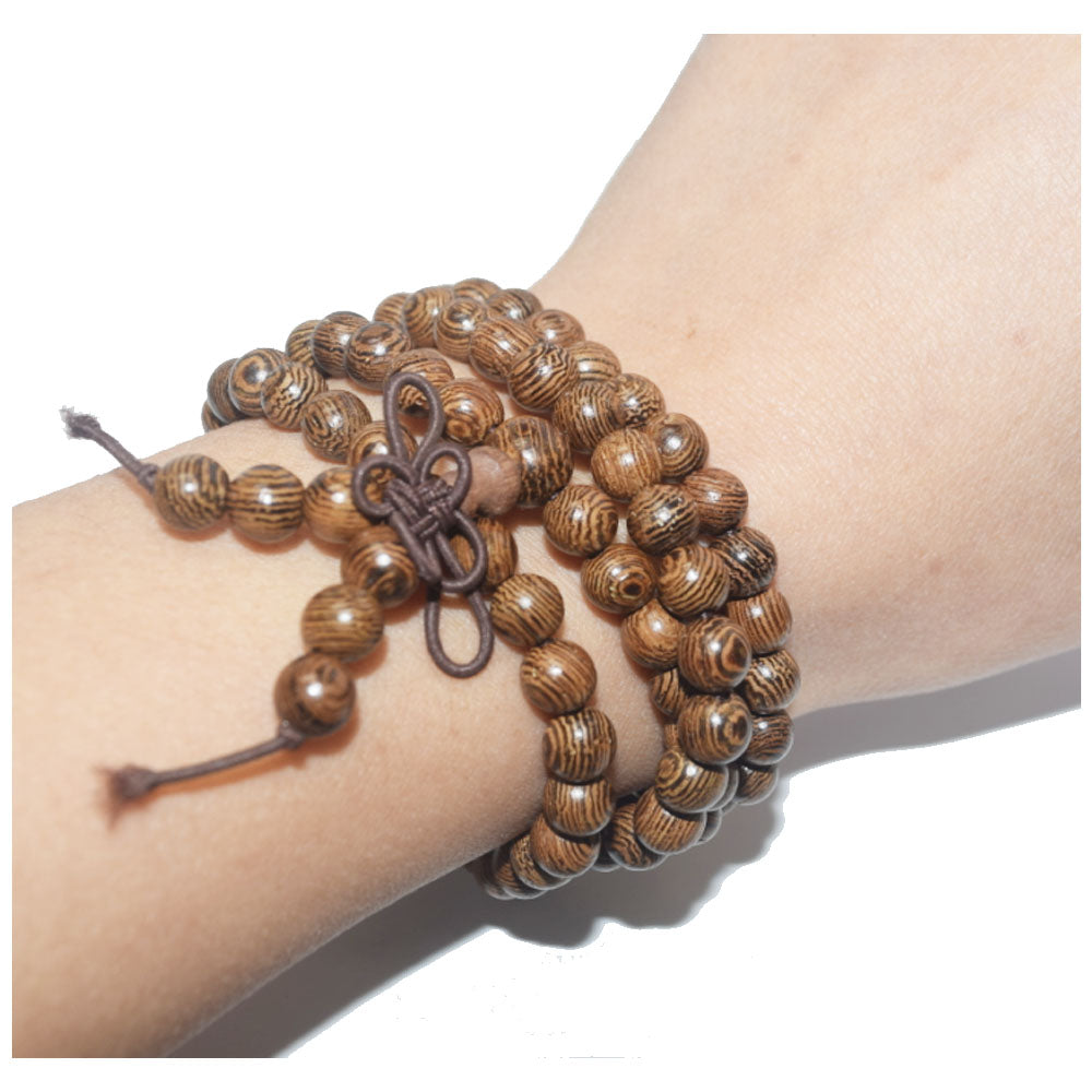 Unisex Natural Wenge 6mm 108 mala prayer beads Buddhist bead Necklace Bracelet Wood Meditation Rosary men fashion jewelry