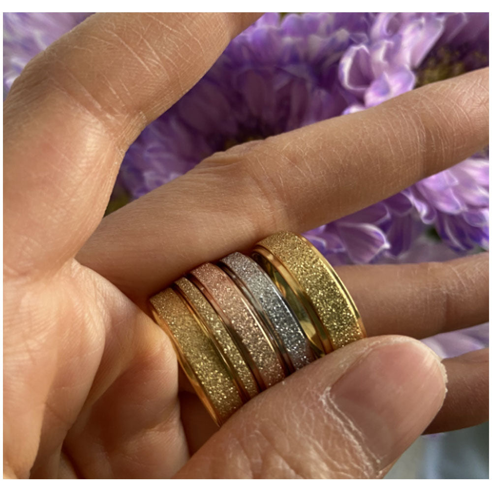 wholesale stainless steel rectangle zircon beads bezel paving inlay finger ring jewelry fashion accessories China supplier