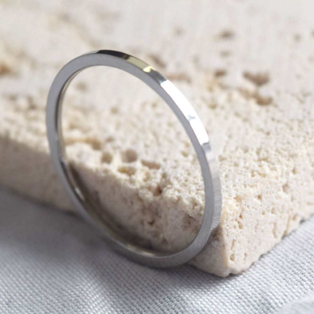wholesale narrow 1mm wide women men wedding black silver gold rose gold stainless steel stack rings jewelry fashion accessories