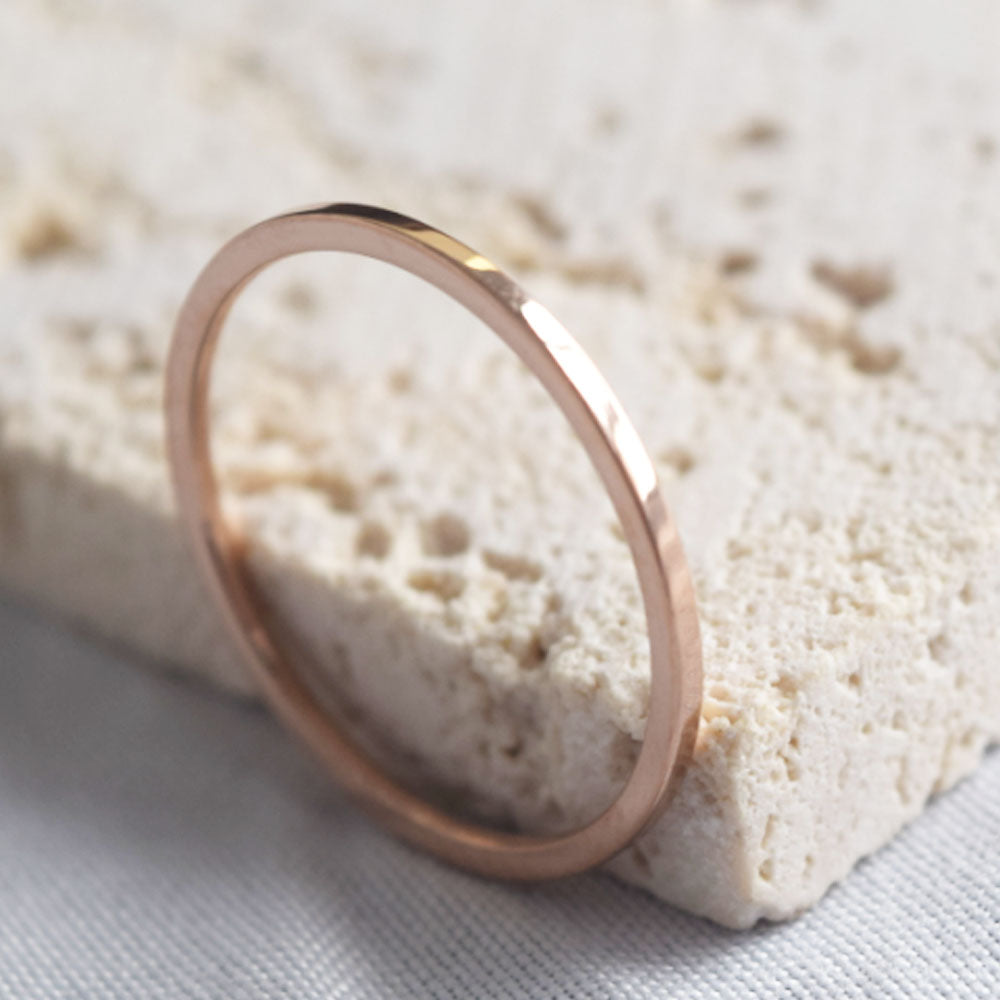 wholesale narrow 1mm wide women men wedding black silver gold rose gold stainless steel stack rings jewelry fashion accessories