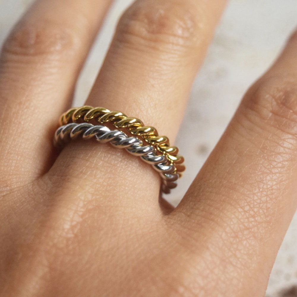 fantasy titanium stainless steel jewelry women thick chain rings aesthetic jewelry ring twist link china manufacturer supplier