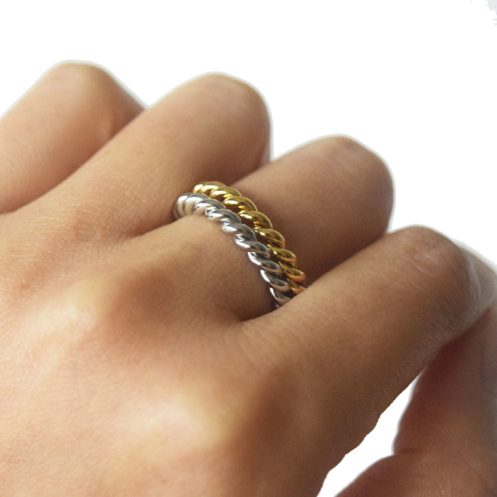 fantasy titanium stainless steel jewelry women thick chain rings aesthetic jewelry ring twist link china manufacturer supplier