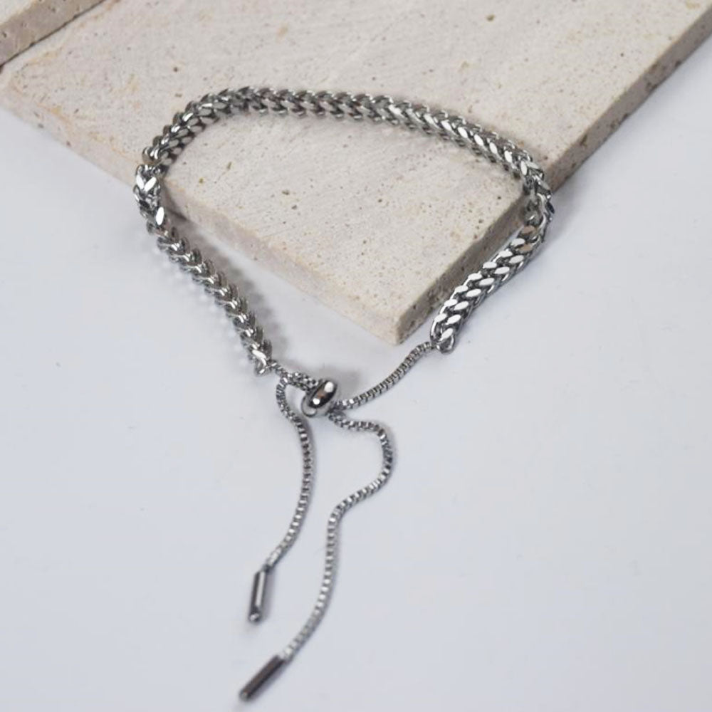 fashion trendy stainless steel chunky wheat cob chain bracelet jewelry gold and steel color