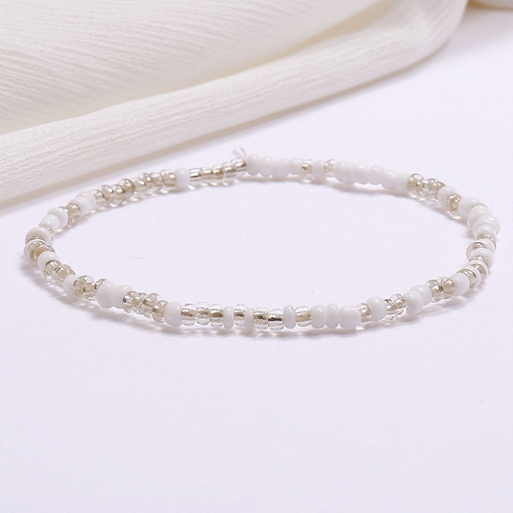 wholesale elastic cord glass bead african beaded anklets jewelry