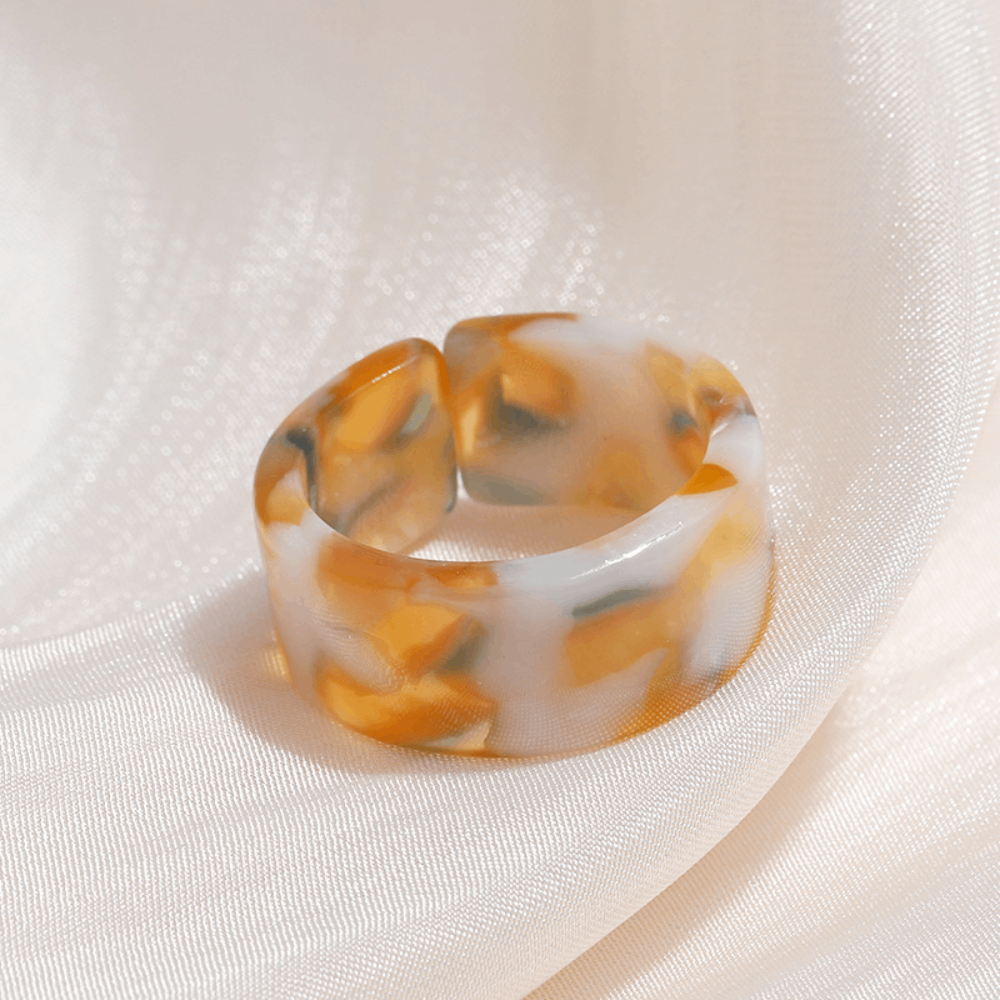 women acrylic resin finger rings jewelry open cuff design bulk