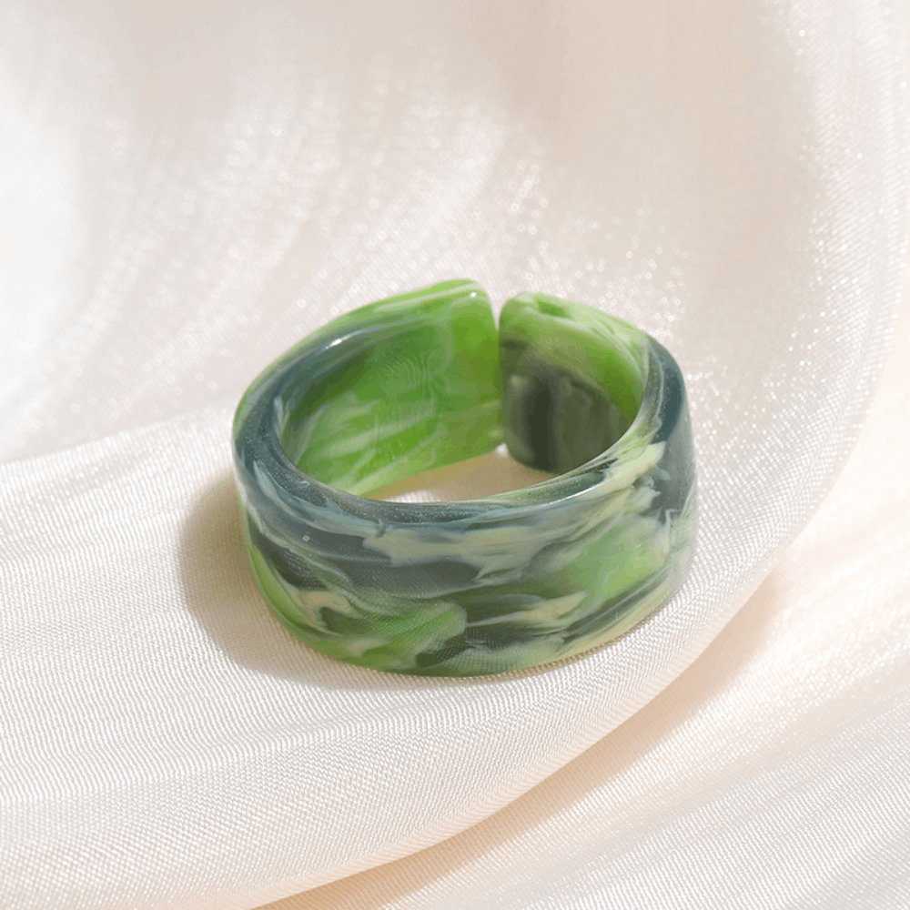 women acrylic resin finger rings jewelry open cuff design bulk