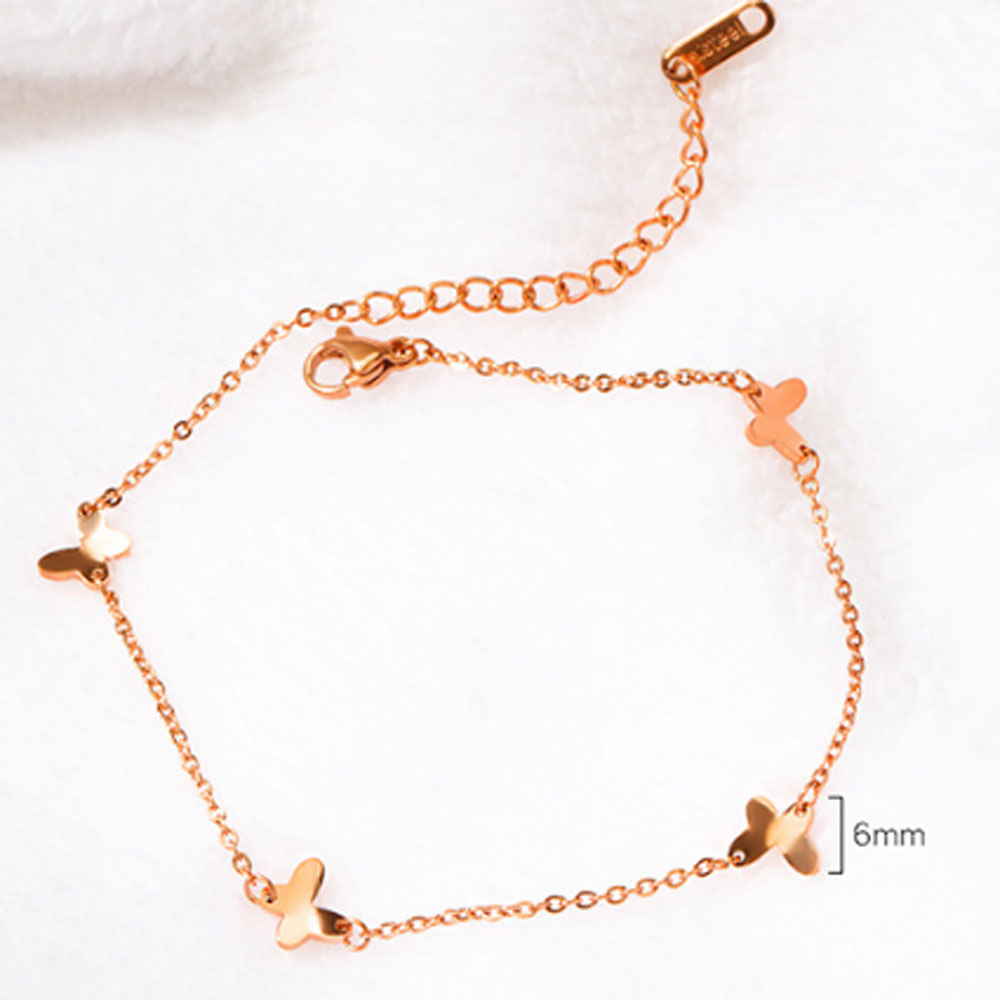 wholesale stainless steel anklets bracelet foot jewelry stainless steel butterfly jewelry