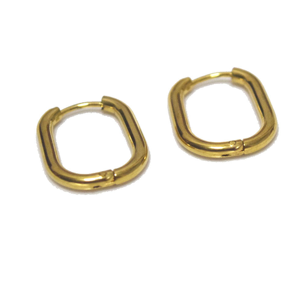 stainless steel earring wire hoop drop rectangle women earrings jewelry