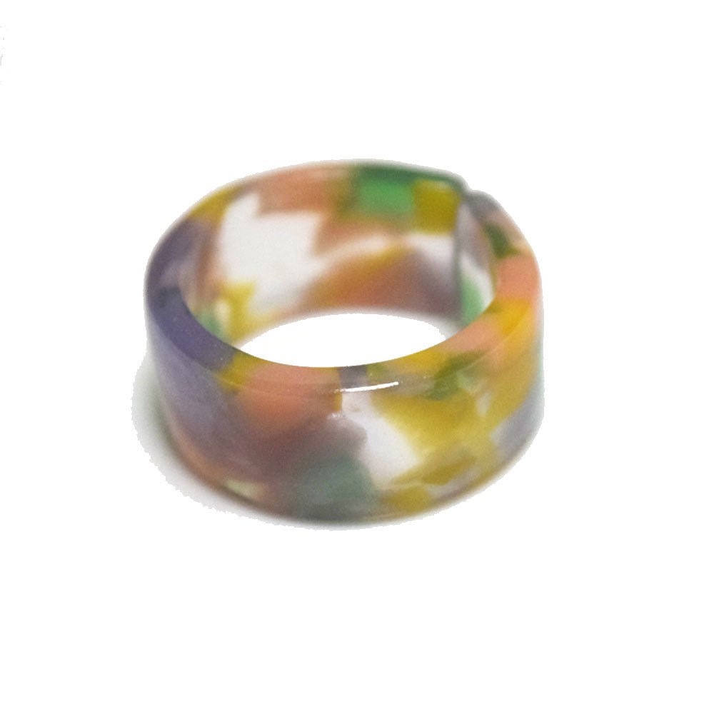 women acrylic resin finger rings jewelry open cuff design bulk