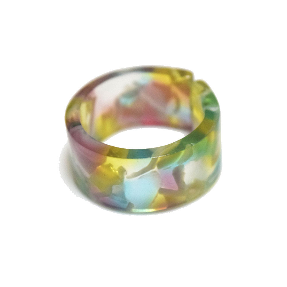 women acrylic resin finger rings jewelry open cuff design bulk