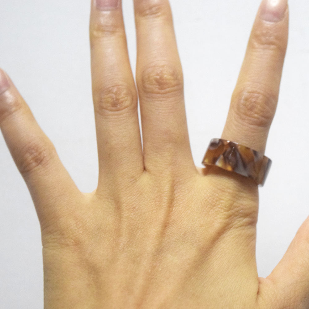 women acrylic resin finger rings jewelry open cuff design bulk